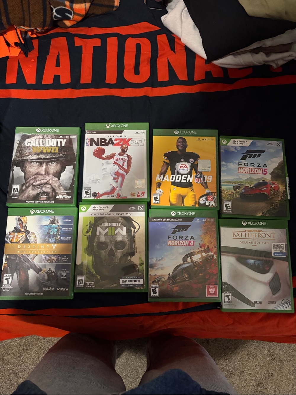 Assorted Xbox One Game Case Bundle - Green Game Cases